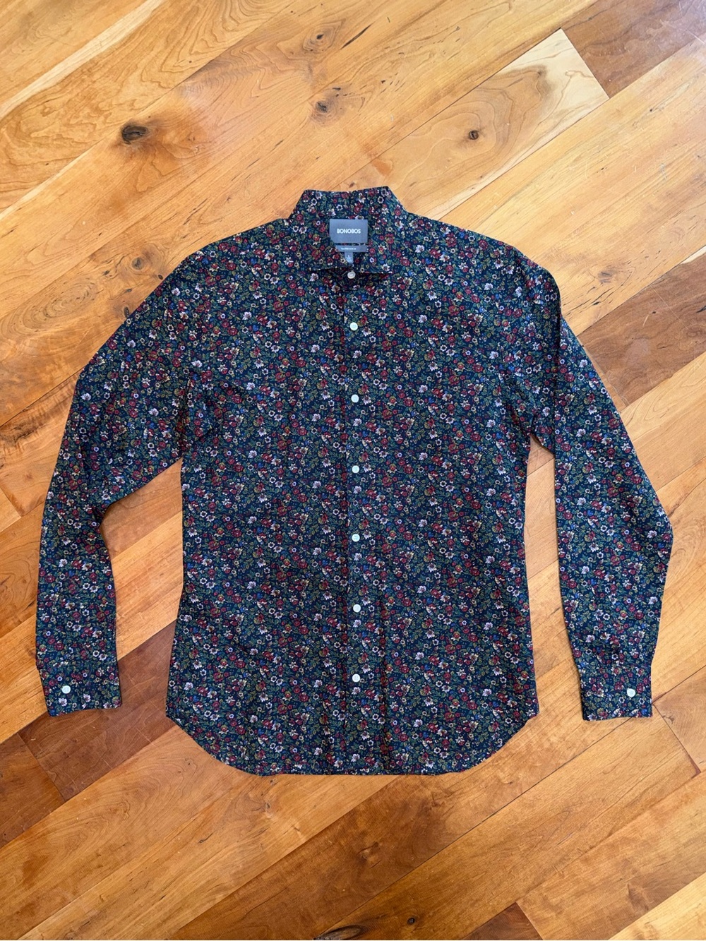 Bonobos Unbotton Down Shirt - Long Large in Bald Montain Floral - Tailored Fit
